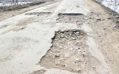 residents of kupwara village face tough time due to dilapidated road