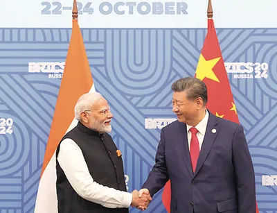 pm modi  chinese president xi hold first formal talks since border tensions in 2020