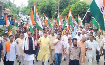 jugal  rana lead tiranga rally in nagrota   say india poised to become vishwaguru