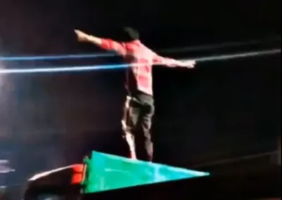 watch  pickup truck driver performs stunt during night in srinagar  traffic police seizes vehicle  recommends license suspension in morning