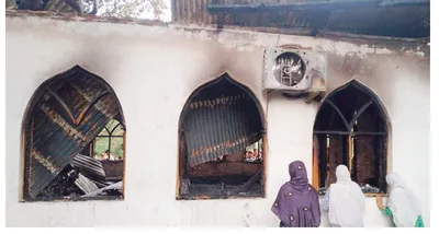 shrine gutted in mysterious fire at eidgah