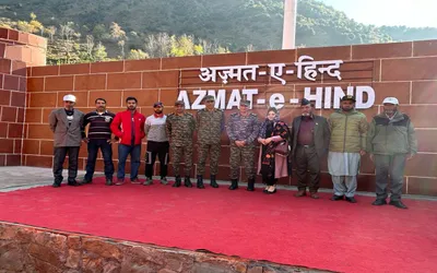 104 feet high national flag hoisted at teetwal