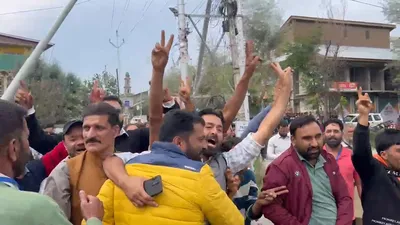 arjumand wani reports from pulwama as pdp supporters celebrate imminent win of waheed parra