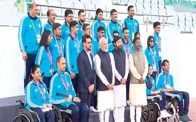 pm modi interacts with asian para games 2022 participant athletes