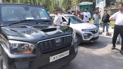 members of election commission of india arrive at skicc srinagar