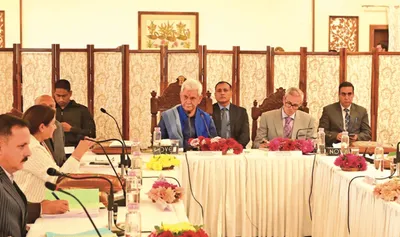 lt governor chairs 83rd university council meeting of kashmir university