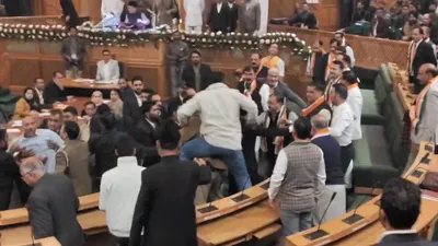 ruckus in j k assembly on third straight day over special status resolution