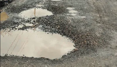 road around under construction flyovers on srinagar baramulla highway lies in shambles