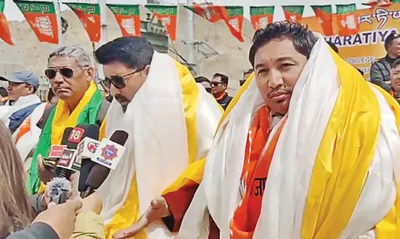 bjp in ladakh puts up united face after brief discontent