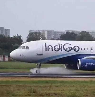 indigo flight suffers tail strike while landing at delhi airport