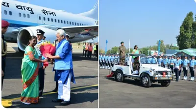 president droupadi murmu arrives in srinagar on 2 day j amp k visit