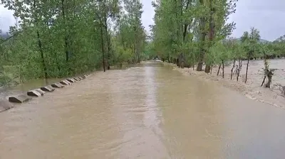flash floods in kupwara  several villages inundated