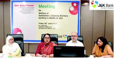 vc ncsk chairs meet at j k bank headquarters