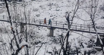 snowfall in kashmir  ladakh