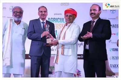 j k bank wins  outstanding performance award  for agriculture financing