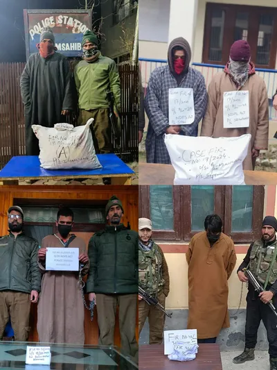 7 drug peddlers arrested in separate incidents across kashmir   contraband substances recovered