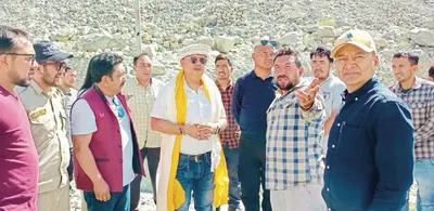 secretary ut ladakh amit sharma tours border areas in leh