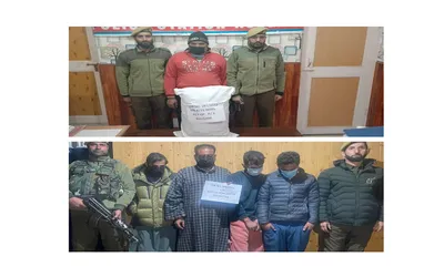 5 drug peddlers arrested in baramulla  kulgam   contraband substance recovered