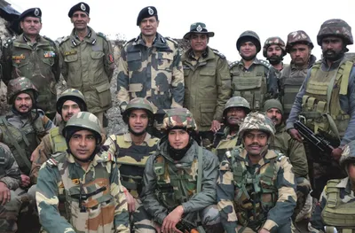 dg bsf reviews operational preparedness in kupwara  visits forward posts