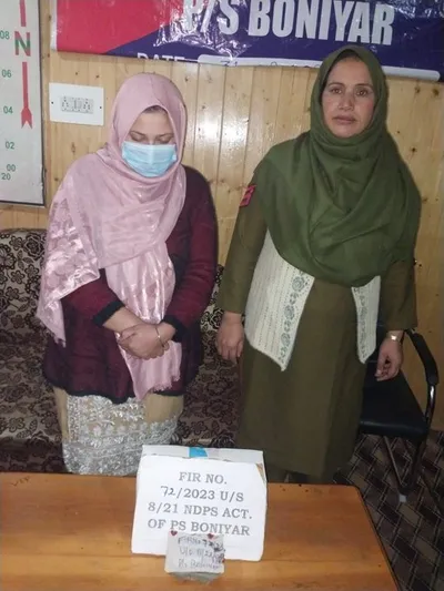  notorious female drug peddler arrested with contraband in baramulla 