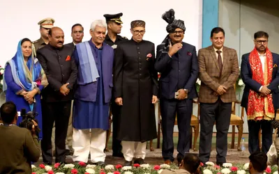 in pictures  omar abdullah sworn in as first cm of ut jammu   kashmir