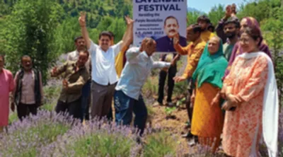 lavander farmers celebrate dr jitendra’s political success