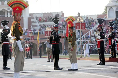 bsf  pak rangers exchange sweets along ib