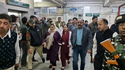 srinagar grenade attack  dy cm  health minister visit injured civilians at smhs hospital