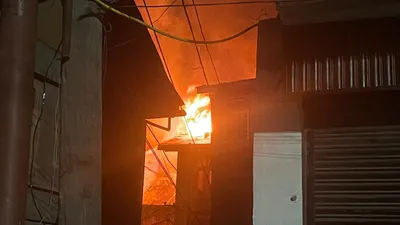 fire damages two residential houses in srinagar s hawal