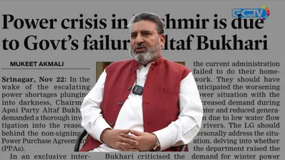 altaf bukhari blames govt for power crisis  labels it a  collective punishment’