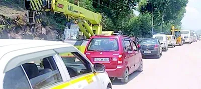 traffic jamming becomes new nuisance on highway near rajouri town