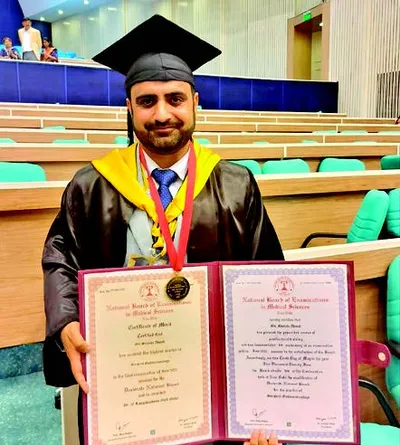 surgical gastroenterologist from kashmir conferred gold medal for academic excellence