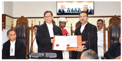 cj administers oath to justice rajesh sekhri as addl judge of hc