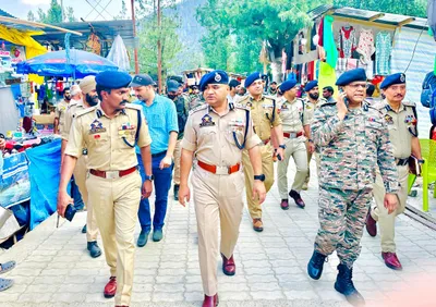 igp kashmir chairs joint security review meeting at nunwan base camp in pahalgam