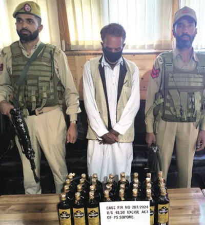 police arrest notorious bootlegger in sopore