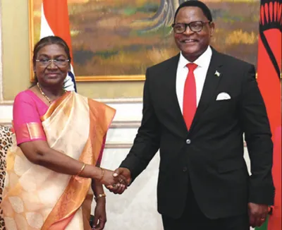 president murmu meets malawi counterpart  holds delegation level talks