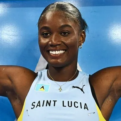 saint lucia s julien alfred stuns richardson to win women s 100m race