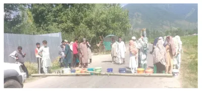 water shortage sparks protest in kupwara