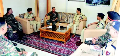 ls poll 2024  anantnag rajouri   dgp  goc 16 corps hold joint security review meet in poonch