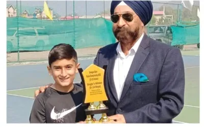 qais from dps budgam clinches victory in u 14 lawn tennis championship