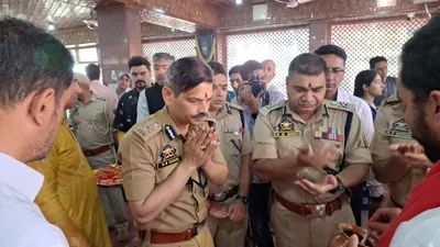 dgp j k pays obeisance at mata kheer bhawani  prays for peace   harmony