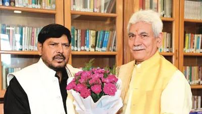 union minister athawale meets lg sinha