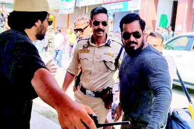 singham again team shoots action scene at lal chowk