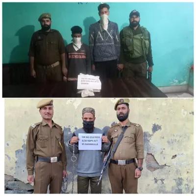 3 drug peddlers arrested with contraband in baramulla  kulgam  police