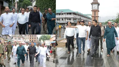 dc srinagar reviews pace of developmental works at lal chowk