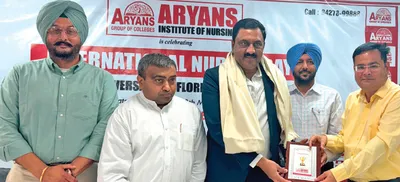 aryans observes international nurses day