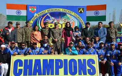 general bipin rawat memorial cricket tournament   army at forefront to keep kashmir youth engaged in sports activities  goc 15 corps