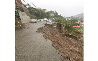 incessant rains damage kupwara’s ferkin road