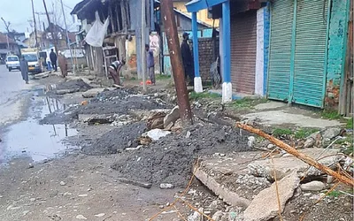 open drains pose risk of mishaps in handwara area