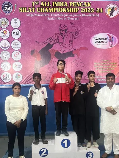 ahmed taha masoody strikes gold at all india pencak silat championship